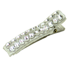 Load image into Gallery viewer, Jannuzzi Swarovski Crystal White Barrette 
