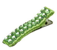 Load image into Gallery viewer, Jannuzzi Swarovski Crystal Light Green Barrette 
