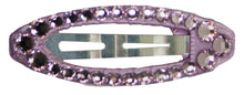 Load image into Gallery viewer, Jannuzzi Swarovski Oval Snap Lavendar Barrette 
