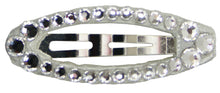 Load image into Gallery viewer, Jannuzzi Swarovski Oval Snap White Barrette 
