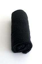 Load image into Gallery viewer, 100% Cotton Muslin Swaddle Black Blanket
