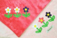 Load image into Gallery viewer, 3 Stemmed Flower Baby Girl Minky Blanket
